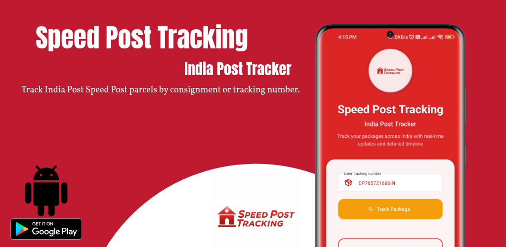 Speed Post Tracking App Interface